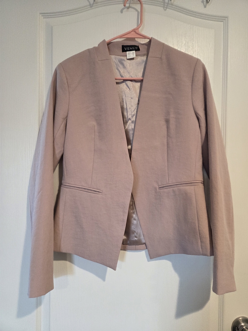 VENUS Women's Blush Open-Front Blazer